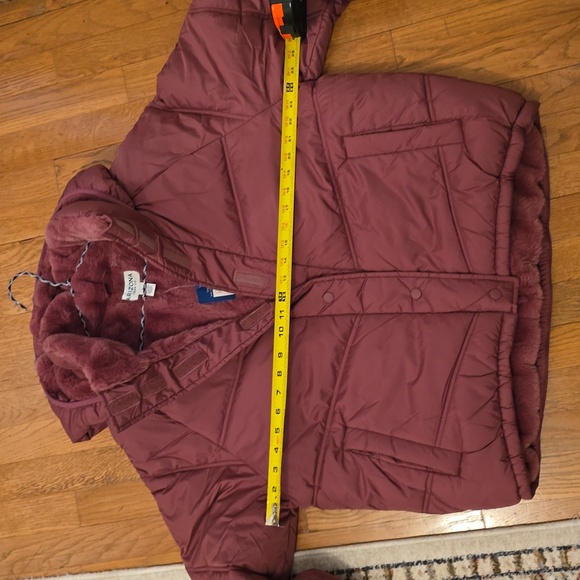 ARIZONA JEAN CO WOMEN'S JUNIORS WINTER BERRY HOODED COAT SIZE LARGE - Picture 10 of 15